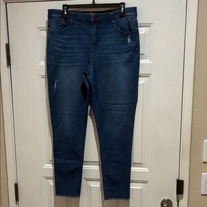 Wit & Wisdom light distressed raw hem  Blue Jeans